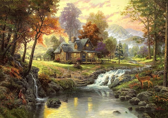 Manzara Nehir Kartpostal