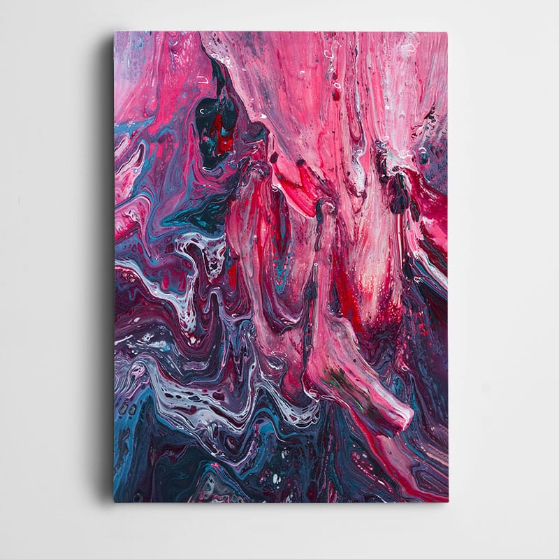 Pembe Soyut Tablo kanvas tablo