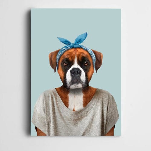 Mavi Bandanalı Köpek