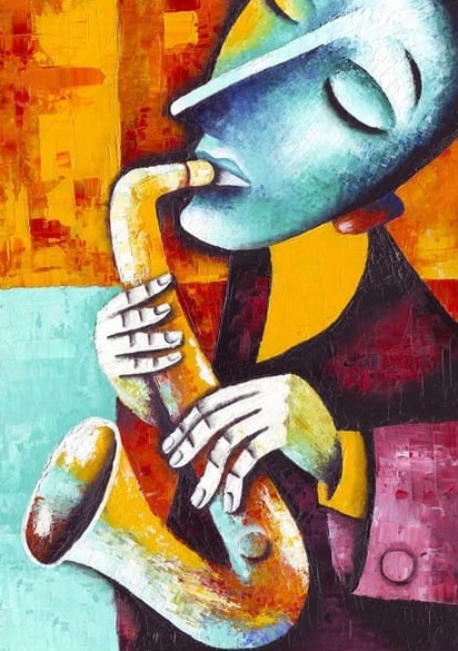 Müzisyen Saksafon Modern Sanat
