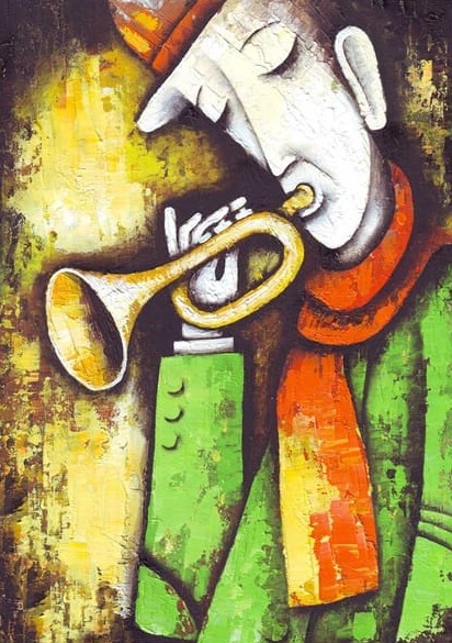 Müzisyen Trumpet Modern Sanat