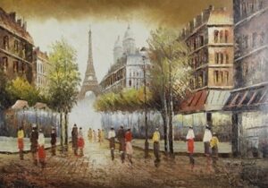 Paris Sokakları Reprodüksiyon Tablosu