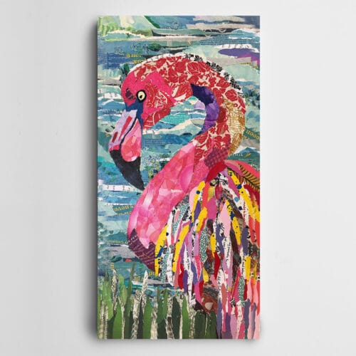 Pembe Flamingo Renkli Panoramik