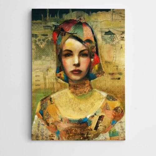 Renkli Portre Modern Sanat