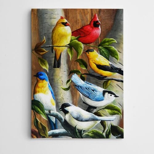 Renkler Kuşlar Modern Sanat