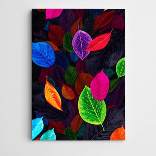 Renkli Yapraklar Modern Sanat