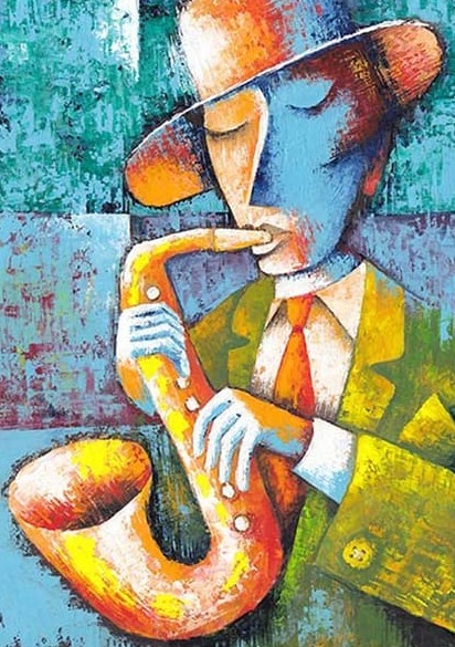 Müzisyen Saksafon Modern Sanat