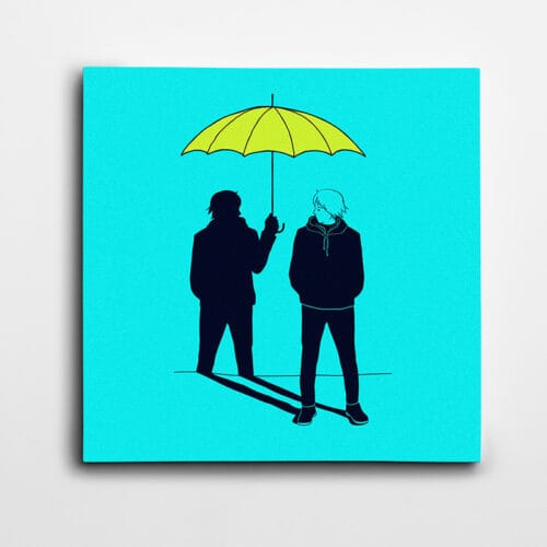 Sarı Şemsiye Minimal Kare
