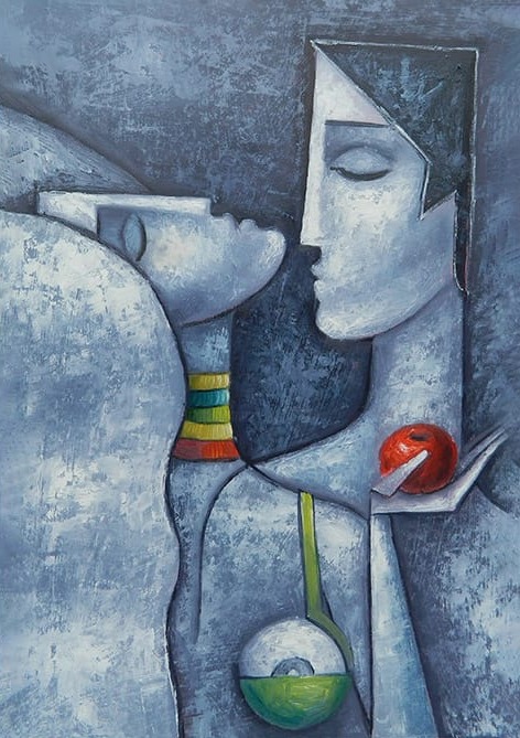 Sevgililer Elma Dekoratif