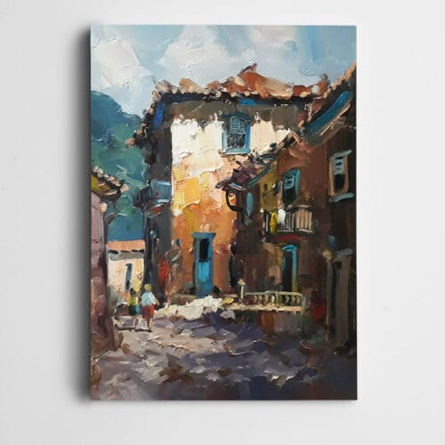 Sokak Ve Evler Dekoratif