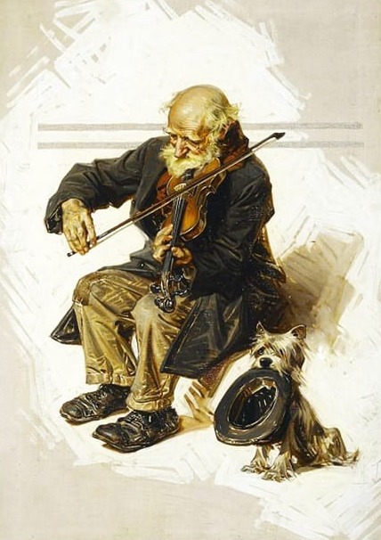 Sokakta Kemancı Modern Sanat