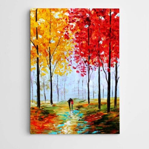 Sonbahar ve Sevgililer Modern Sanat