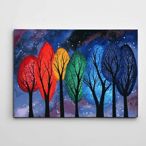 Ağaçlar ve Yıldızlar Modern Sanat