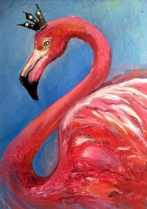 Taçlı Flamingo Tablosu