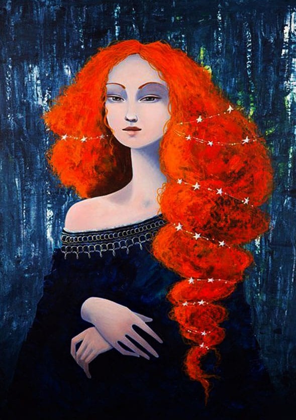 Turuncu Saçlar Modern Sanat