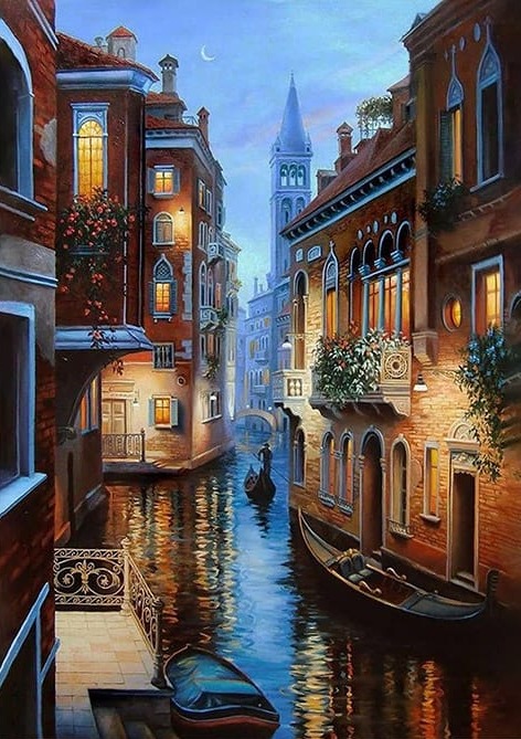Venedikte Gece Gondol