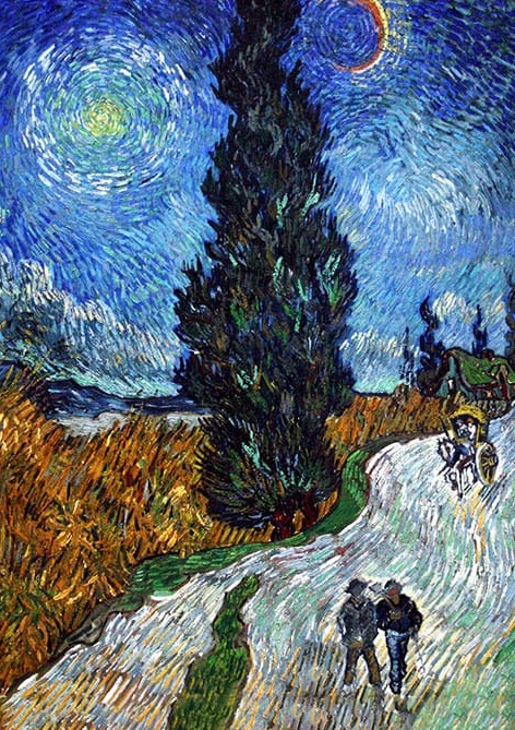 Vincent Van Gogh Country Road İn Provence By Night