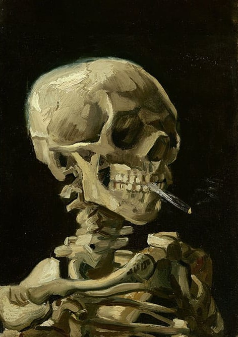 Vincent Van Gogh Head of a Skeleton With a Burning Cigarette