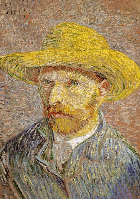 Vincent Van Gogh Seif Portrait Yellow Felt Hat