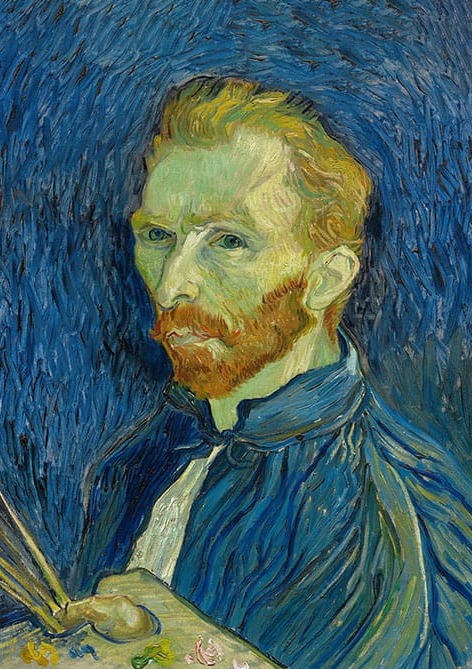 Vincent Van Gogh Self Portrait Blue Color