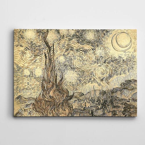Vincent Van Gogh Starry Night Drawing