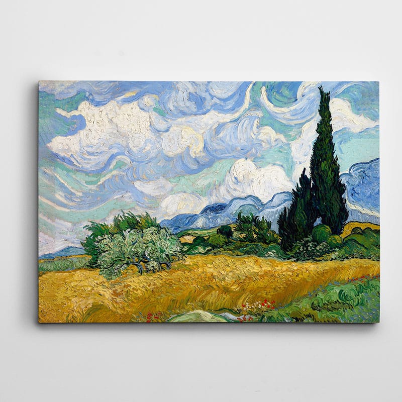 Vincent Van Gogh Wheat Field With Cypresses Tablosu kanvas tablo