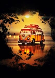 Wolkswagen Modern Sanat Tablosu