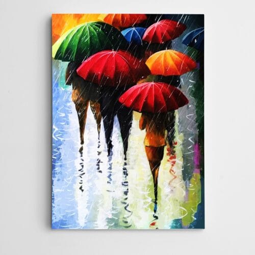 Yağmur ve Şemsiyeler Modern Sanat