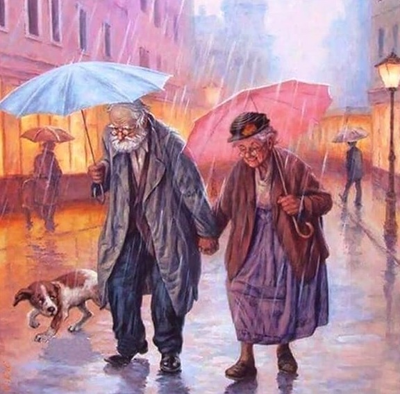 Yaşlı Sevgililer Kare