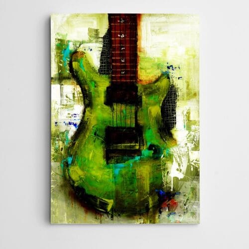 Yeşil Gitar Modern Sanat