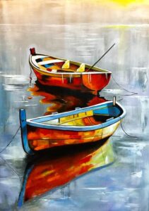 Renkli Sandallar Modern Sanat Tablosu