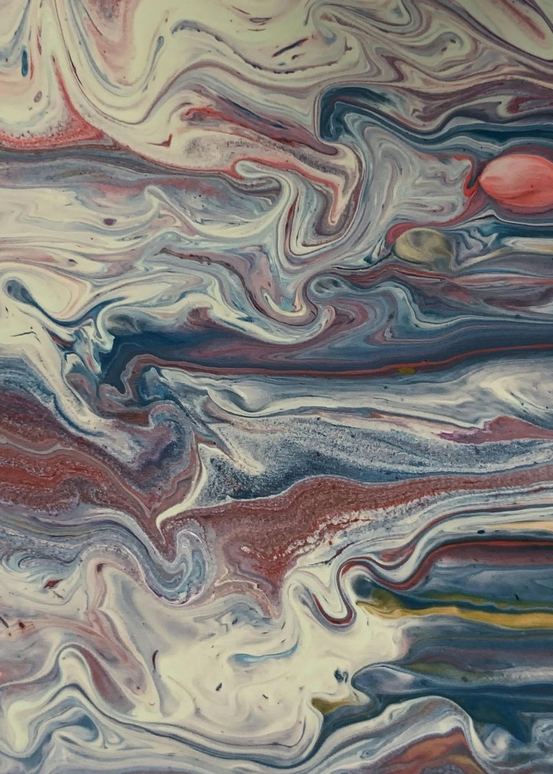 Altın Koyu Mavi Sonsuz Spiral Dekoratif Soyut Tablo