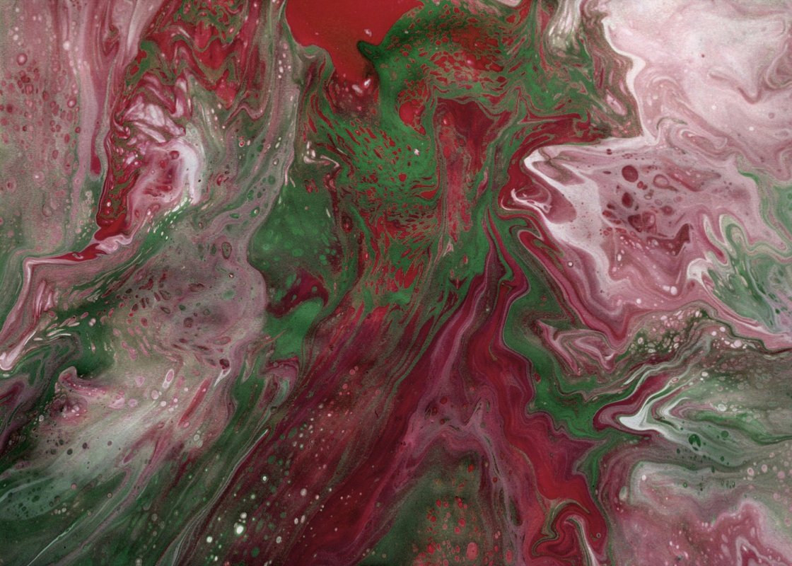 Kırmızı Bordo Canlı Rüzgar Modern Soyut Tablo