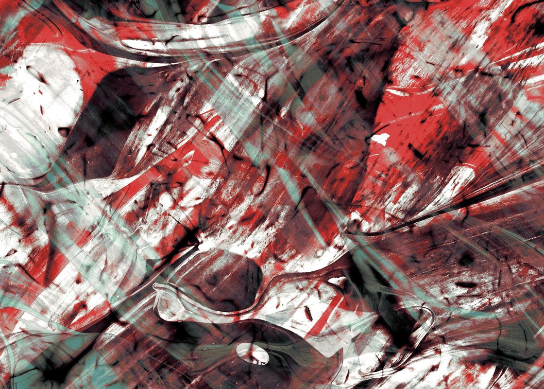 Kırmızı Bordo Minimal Dalga Soyut Duvar Tablosu