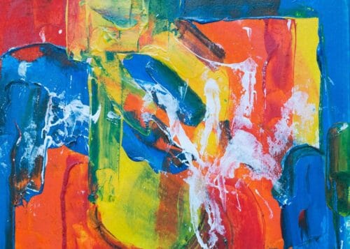 kirmizi mavi saf leke modern soyut tablo jpg