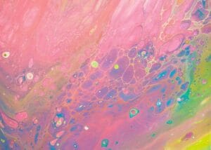 Kırmızı Pembe Zarif Spiral Soyut Sanat Tablosu