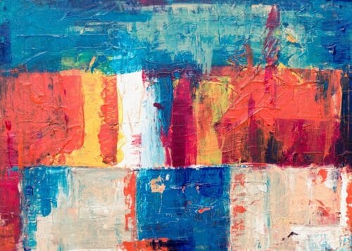 kirmizi turkuaz saf patlama soyut sanat tablosu jpg