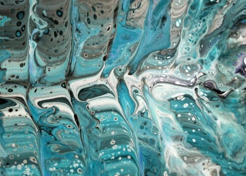 turkuaz acik gri denge akis soyut sanat tablosu jpg
