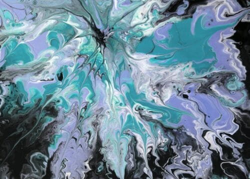 turkuaz acik mavi modern gecis soyut sanat tablosu jpg