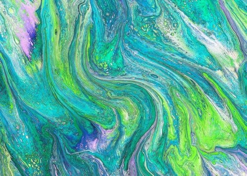 turkuaz acik yesil huzurlu dalga soyut sanat tablosu jpg
