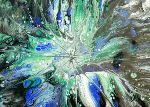 turkuaz acik yesil ritim doku soyut sanat tablosu jpg