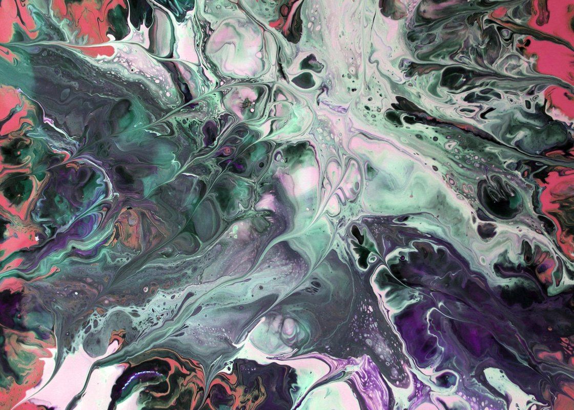 Turkuaz Lacivert Sofistike Spiral Soyut Sanat Tablosu