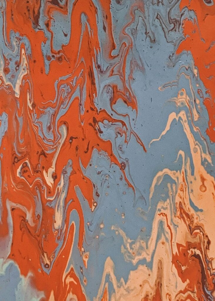 turuncu kirmizi minimal dalga soyut sanat tablosu jpg