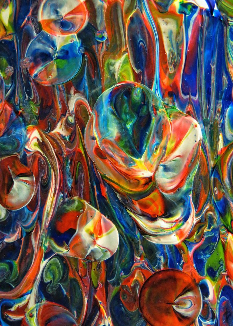 Turuncu Kırmızı Nazik Rüzgar Soyut Sanat Tablosu