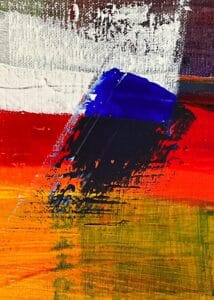 Turuncu Kırmızı Tutku Gecis Dekoratif Soyut Tablo