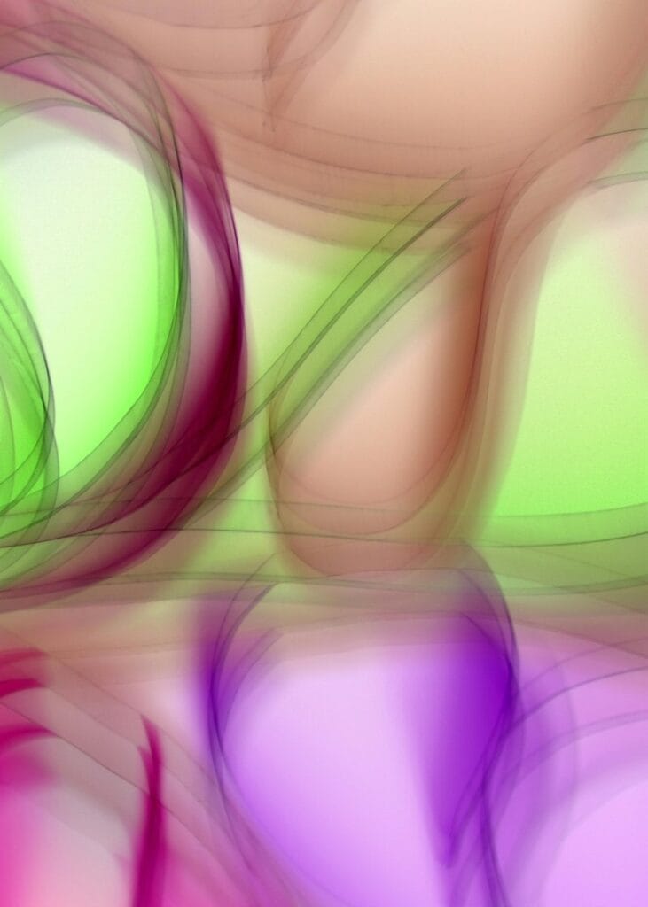 turuncu lila ozgur spiral soyut duvar sanati jpg