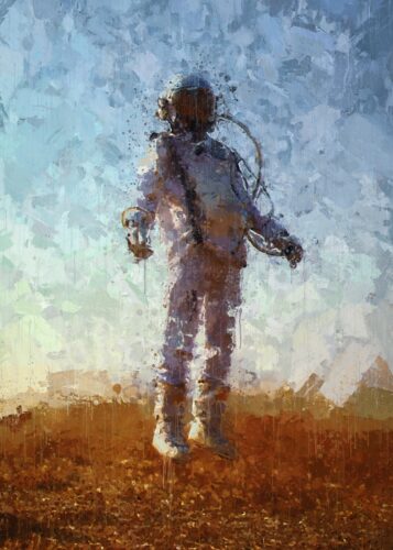 Alanda Yürüyen Astronot