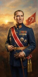 Atatürk Resmi Asker Portre Tablo