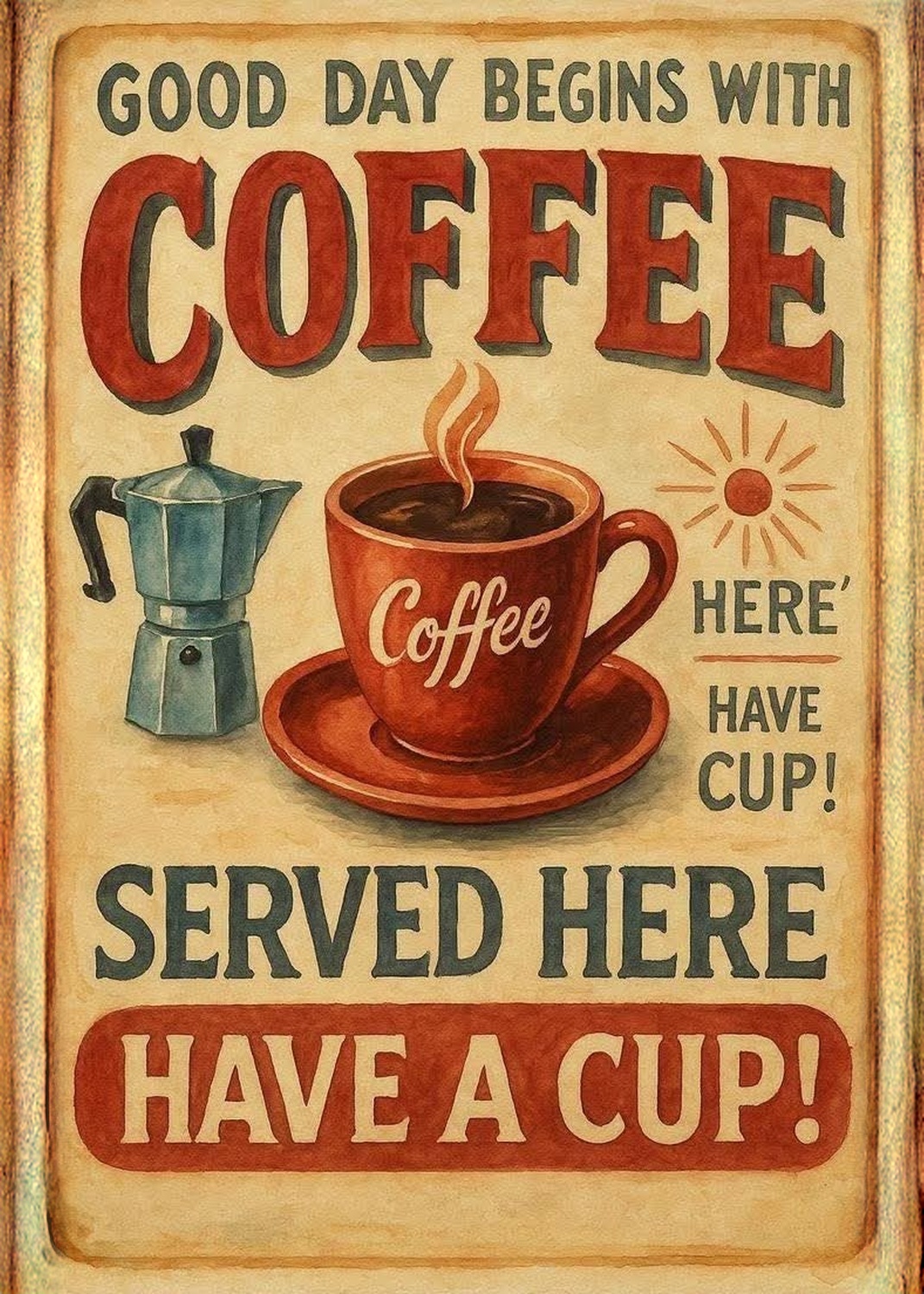 Coffee Served Here Tabela Tablo