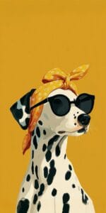 Dalmatian Güneş Gözlüğü Komik Tablo